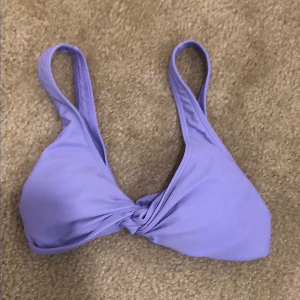 purple tie bathing suit top